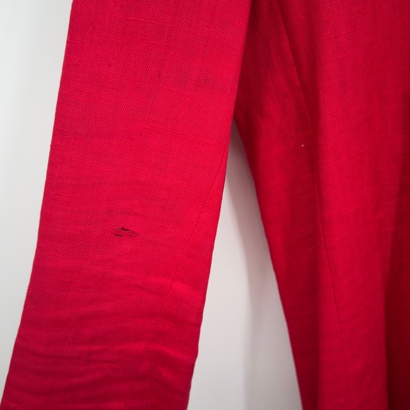 Liz Claiborne Petite Red Linen Blazer – Size 4P - Picture 4 of 10